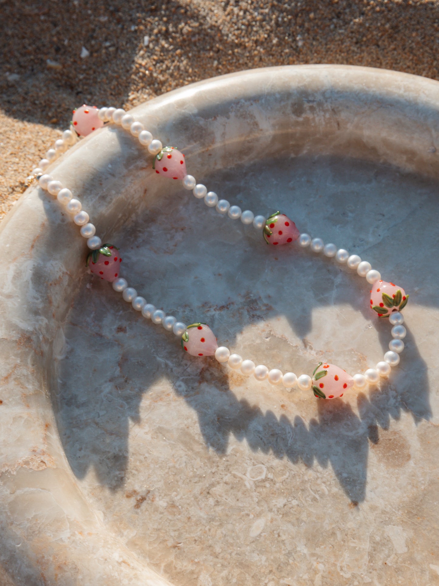 Strawberry Pearl Necklace