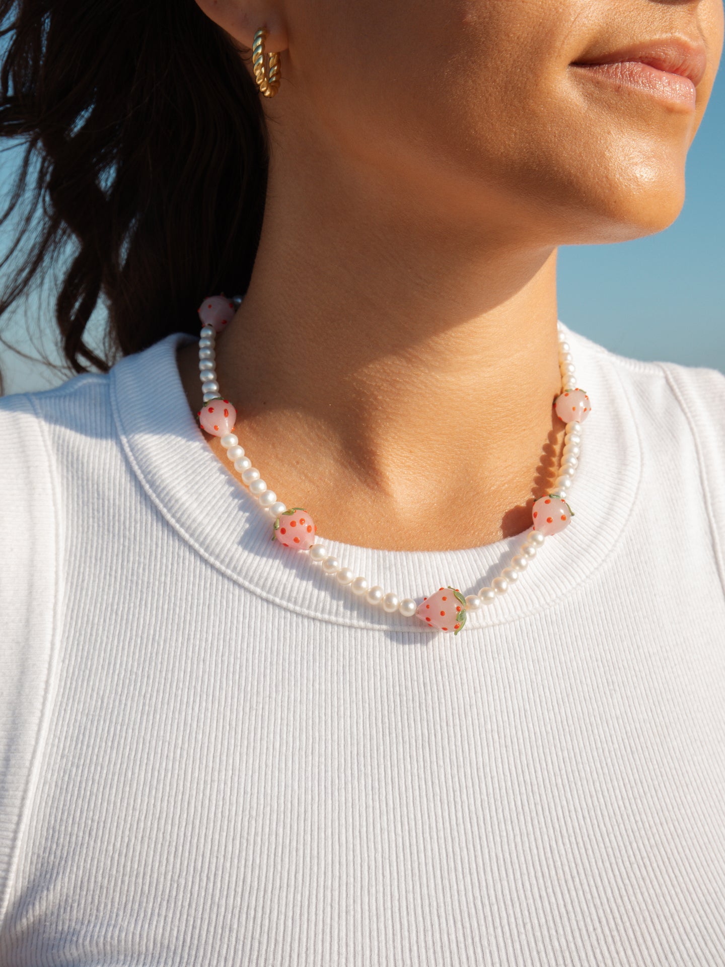 Strawberry Pearl Necklace