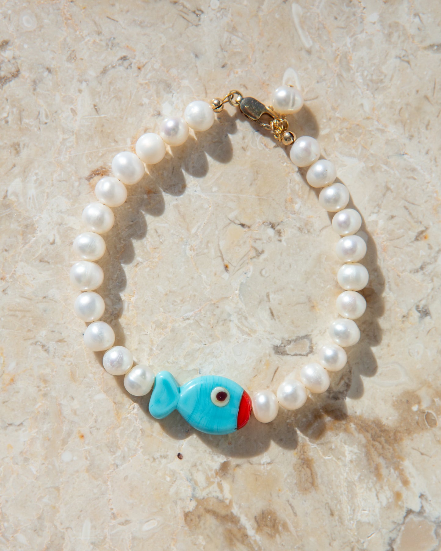Blue Fish Pearl Bracelet